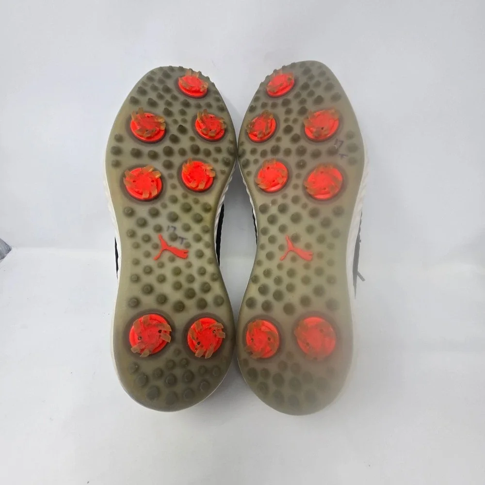 Puma Ignite PwrAdapt Mens Golf Shoes Grey Black Waterproof 192223-03 Size 10